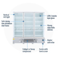 Εμπορικό σούπερ μάρκετ διαφανές ψυγείο 3 γυαλιού